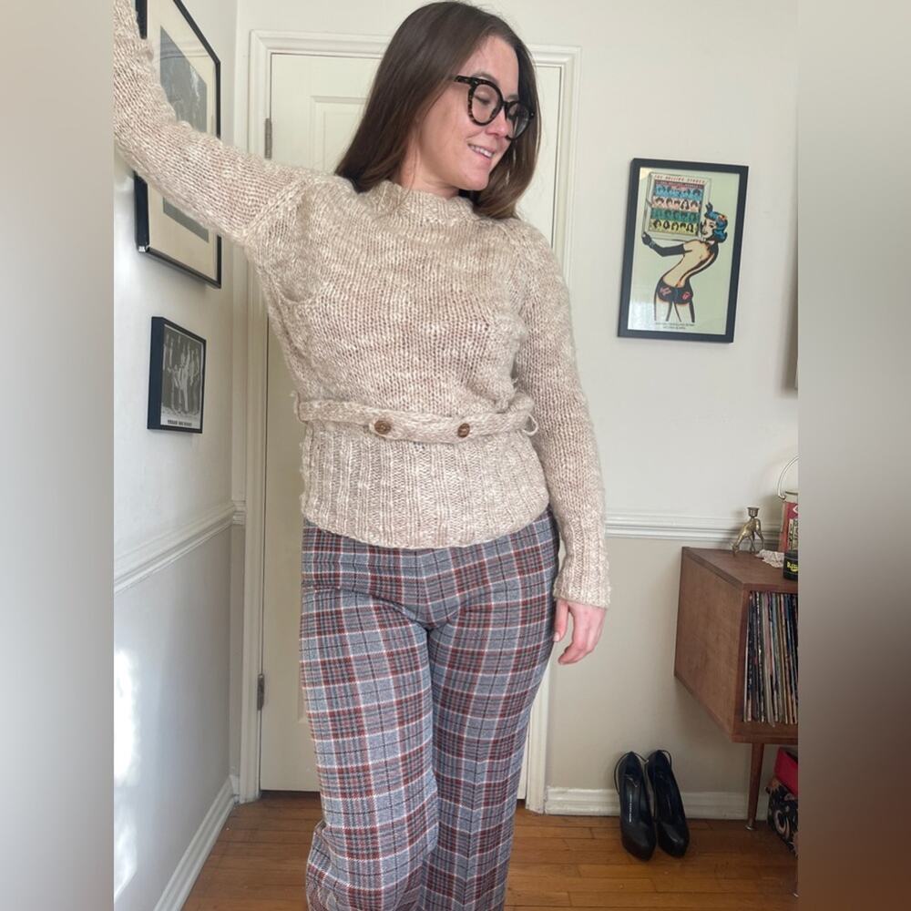 60s-70s Vintage Sears Jr Made in Italy Wool Sweater - Picture 2 of 8